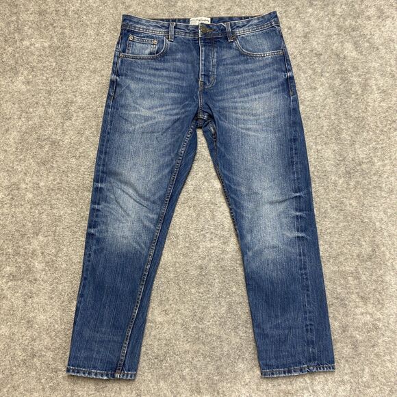 The Stronghold Relaxed Tapered Jeans Men's Size 32x30 Blue Denim Button Fly - Picture 1 of 9